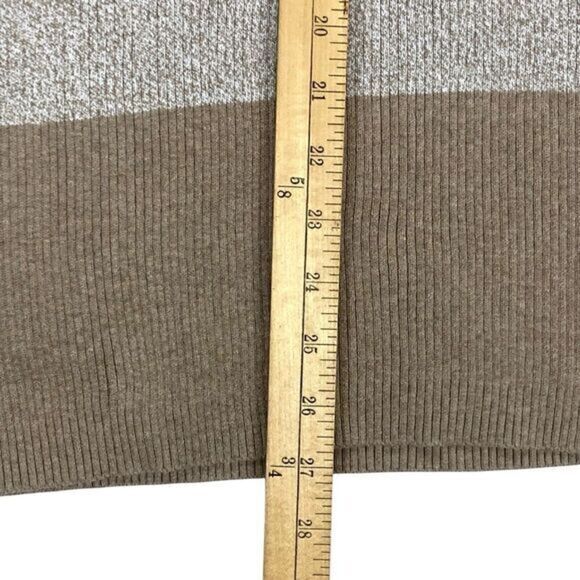 Karen Scott Colorblock Mock Neck Sweater Womens Sz XL Brown Casual Pullover New - Picture 13 of 16
